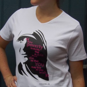 T-shirt: 'Mother Teresa' (v-hals)